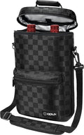 opux Wine Bag 2 Bottle Wine Tote Carrier, Insulated Wine Cooler Bag by OPUX