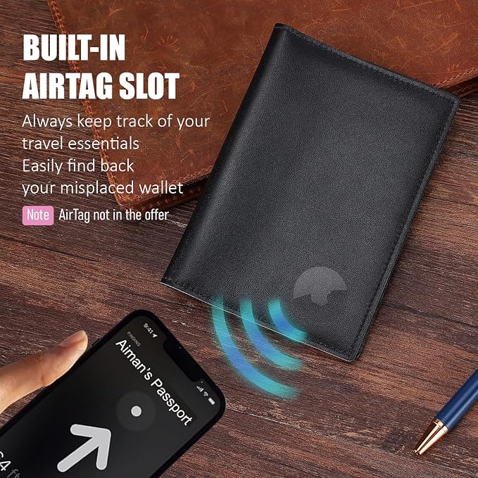 STAR VISTA Albatross Leather Travel Passport Holder, Minimalist Design - Image 8
