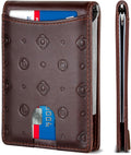 SERMAN BRANDS RFID Blocking Slim Bifold Genuine Leather Minimalist Front Pocket by SERMANBRANDS