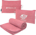 PAVILIA Soft Travel Blanket, Compact Airplane Blanket in Bag, Portable Blanket by PAVILIA