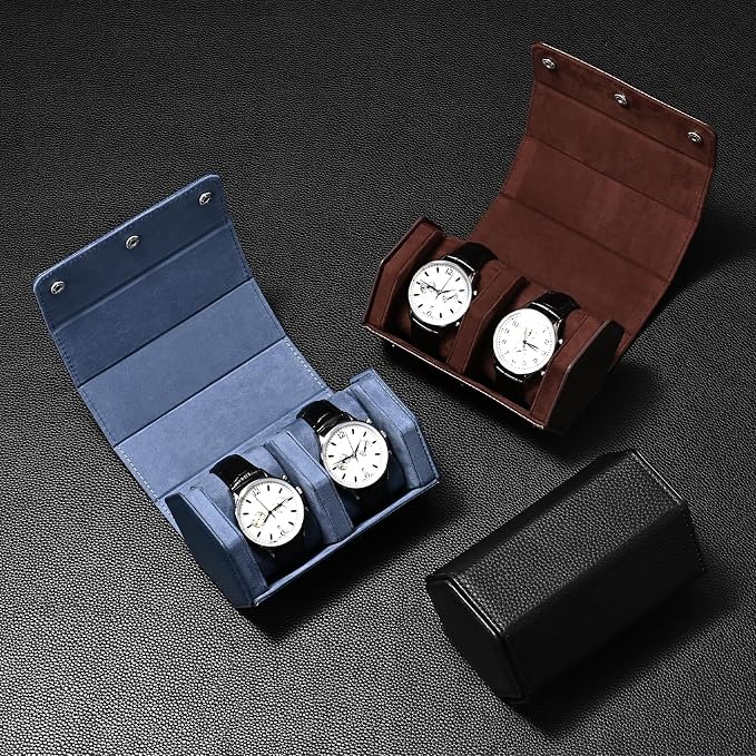 Oirlv Luxury Hexagonal Leather Watch Travel Case Watch Organizer Case - Image 4