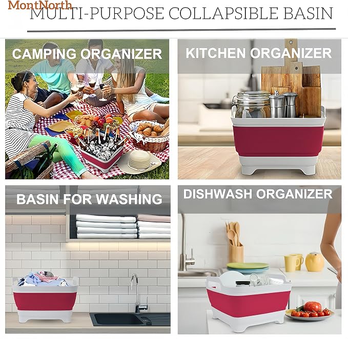 Collapsible Wash Basin 9L, Foldable Dish Tub - Image 8