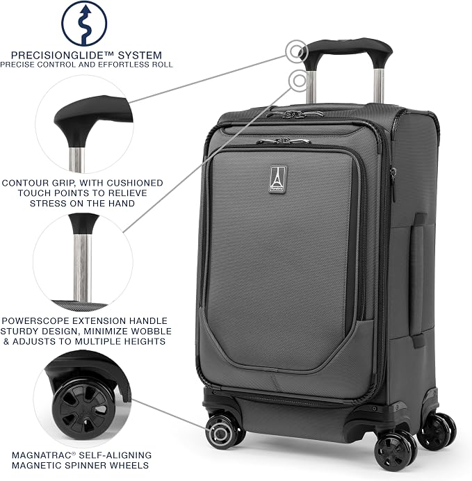 Travelpro Crew Classic Lightweight Softside Expandable Carry on Luggage - Image 3