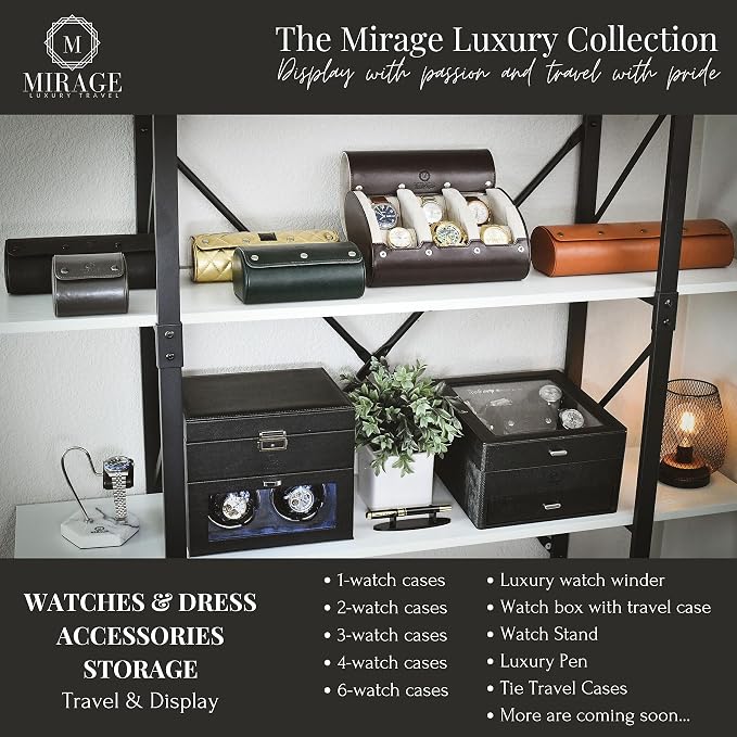 Watch Travel Case for Men Watch Roll for Travel Organizer and Display Watch Case - Image 8