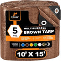 Multipurpose Protective Cover Brown Poly Tarp 10' x 15' by XposeSafety