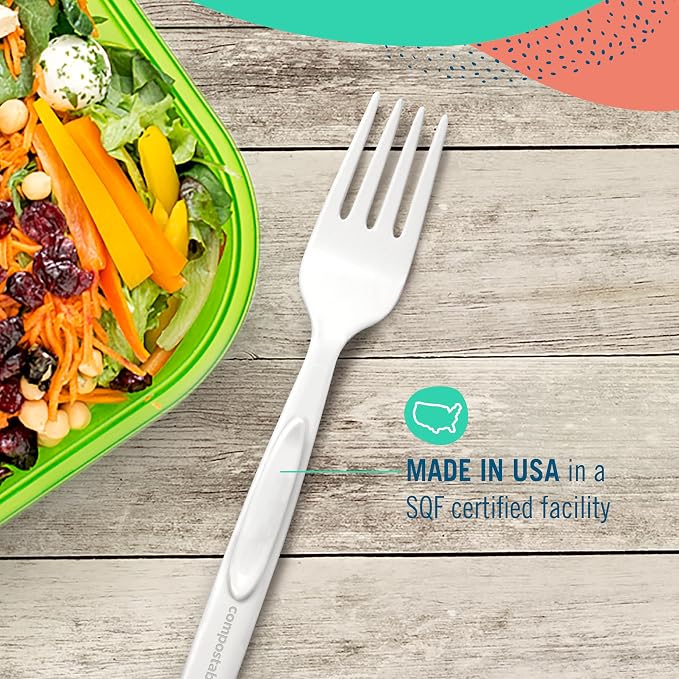 Preserve Compostable Fork, Made in USA, Medium Weight Cutlery - Image 3