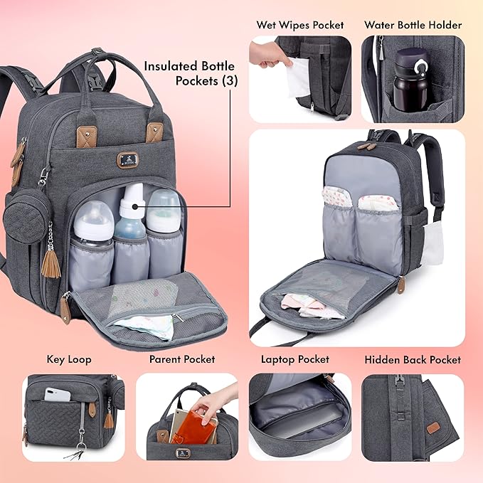 Dikaslon Diaper Bag Backpack - Image 4