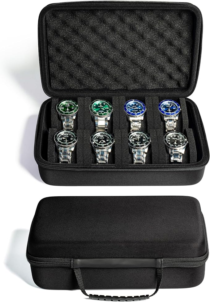 8 slots watch box, hard watch organizer case - Image 4
