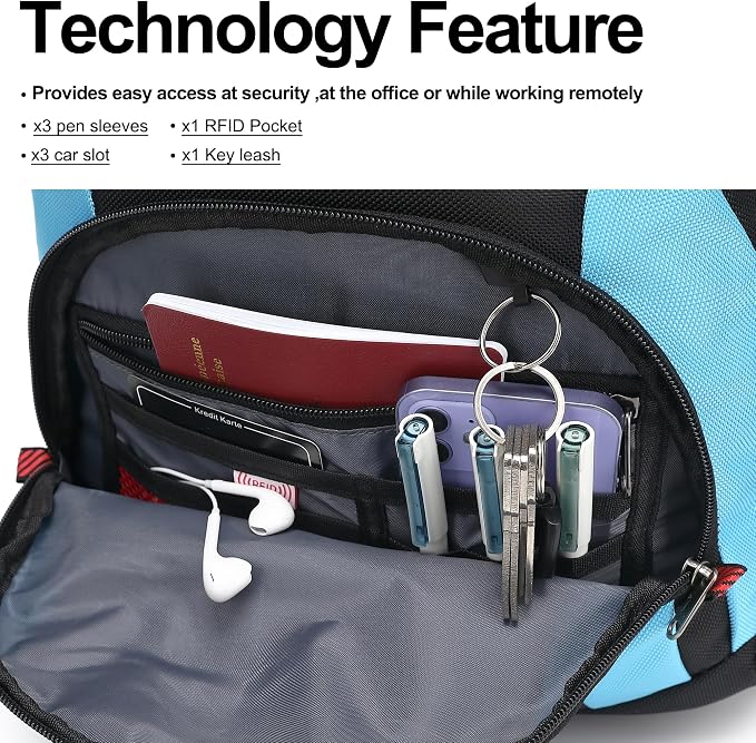 Boavan Laptop Backpack for men, 17.3 inch Laptop Bag - Image 3