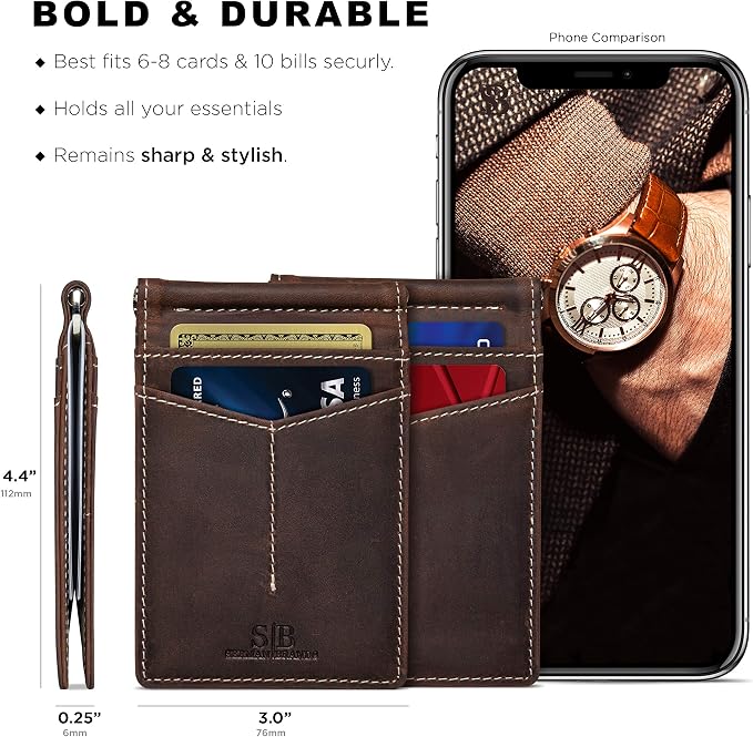 SERMAN BRANDS RFID Blocking Wallet Slim Bifold - Image 3