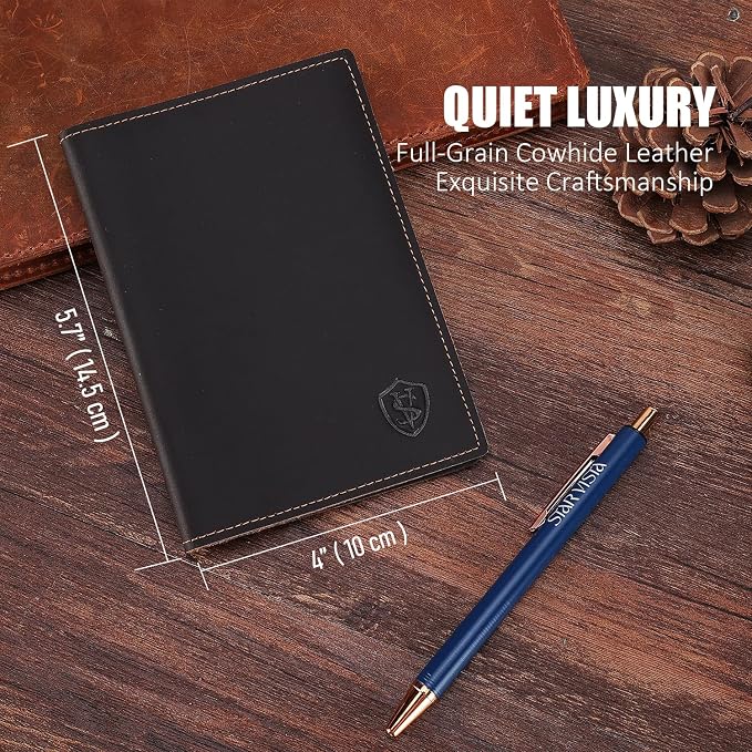 STAR VISTA Albatross Leather Travel Passport Holder, Minimalist Design - Image 2