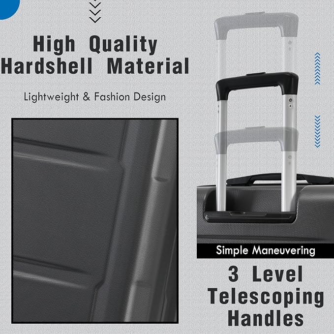Merax Luggage Set 2 Piece Suitcase Sets - Image 6