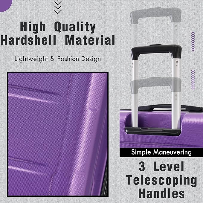Merax Luggage Set 2 Piece Suitcase Sets - Image 6