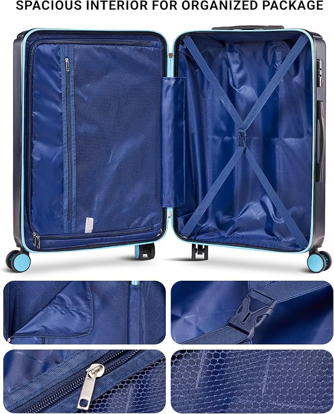 Luggage Sets 3 Piece Hardside Suitcase - Image 5