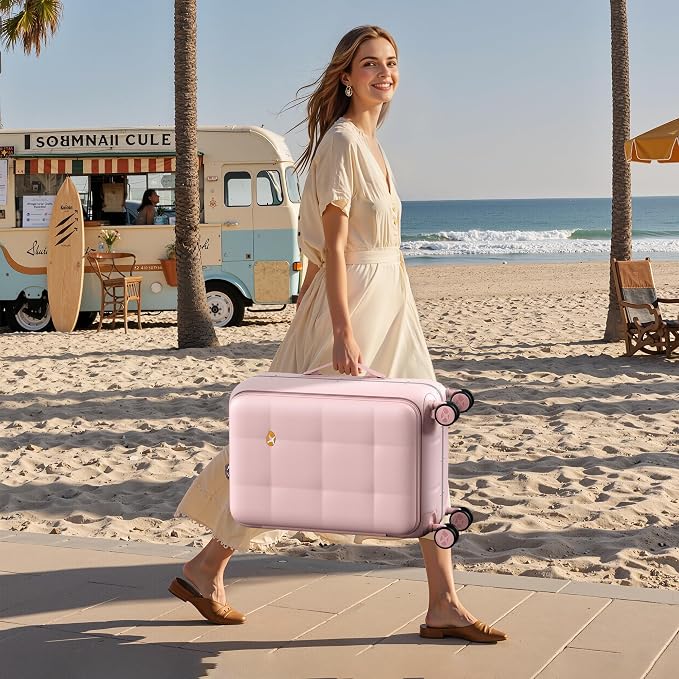 MGB 20 Inch Top Open Carry On Luggage 22x14x9 Airline Approved, 100% PC Hard - Image 7