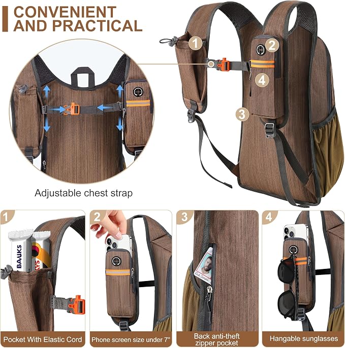 15L Small Hiking Backpack for Men Women Foldable Packable Back Pack Ultralight - Image 2