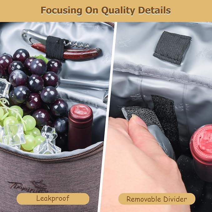 Tirrinia 2 Bottle Wine Gift Tote Carrier - Image 3