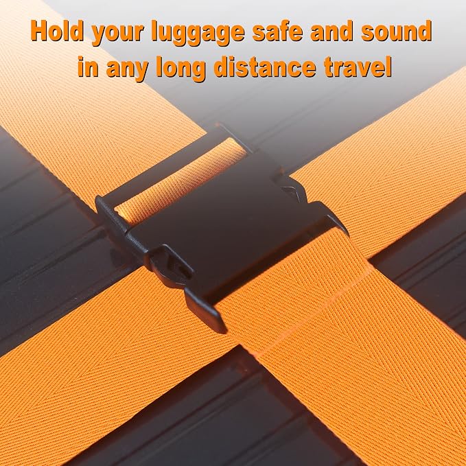 Luggage Straps for Suitcases TSA Approved Travel Belt 4 Pack by Chelmon - Image 4