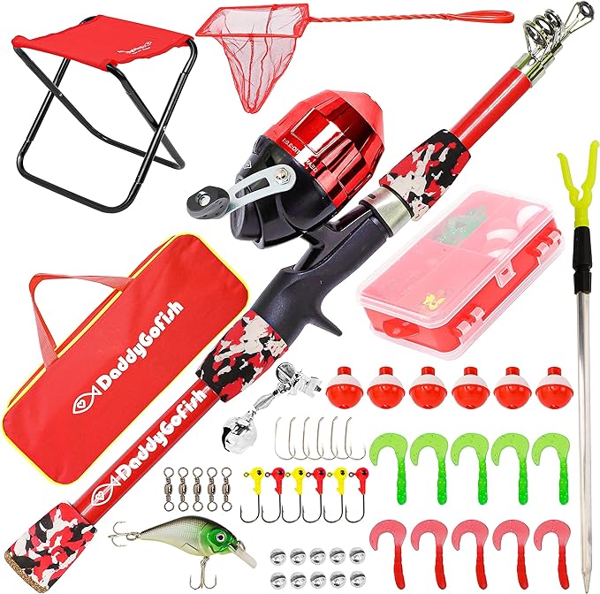 DaddyGoFish Kids Fishing Pole by DaddyGoFish