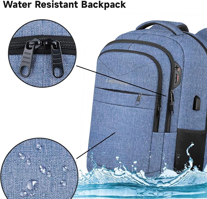 Lapsouno Extra Large Travel Backpack, TSA Laptop Backpack, 17 inch Bag - Image 5