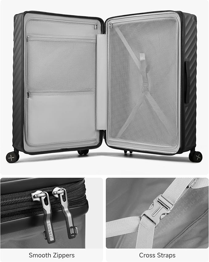 LUGGEX Luggage with Spinner Wheels, Polycarbonate Expandable Hard Shell Suitcase - Image 8