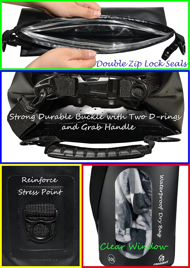Freegrace Waterproof Dry Bags Set of 3 Dry Bag - Image 3