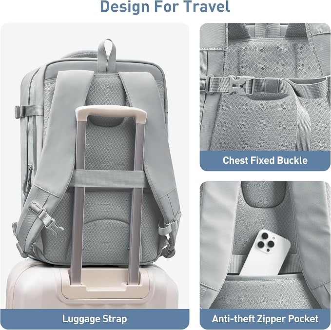 SHOWKOO 40L Travel Backpack for Men & Women, Airline Approved Carry On Laptop - Image 6