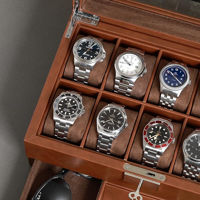 ROTHWELL 10-Slot Watch Box in Leather - Image 7