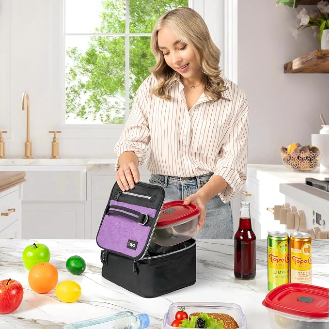 opux Insulated Lunch Box for Men Women Adult, Compact Lunch Bag for Kids Boy - Image 3