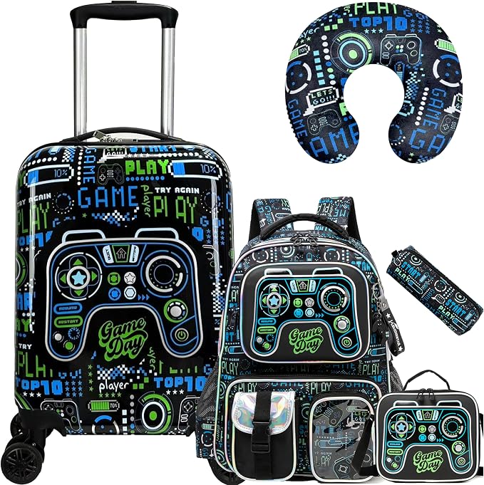 Kid’s Luggage Set 5 Piece Suitcase Set 16’’ Hardside Luggage by Unknown
