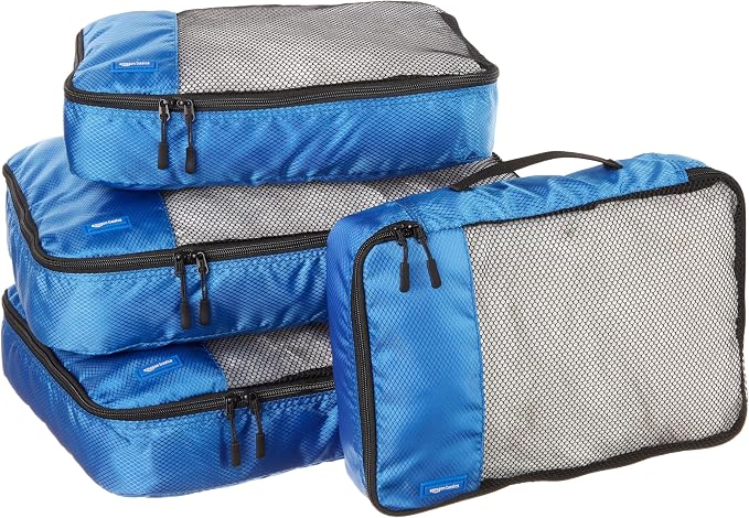 Amazon Basics Packing Cubes for Travel, Packing Organizers Set, 4-Piece-Set by AmazonBasics