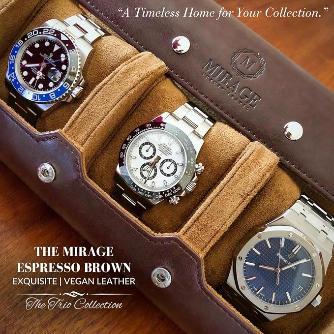 Watch Travel Case for Men Watch Roll for Travel Organizer and Display Watch Case - Image 7