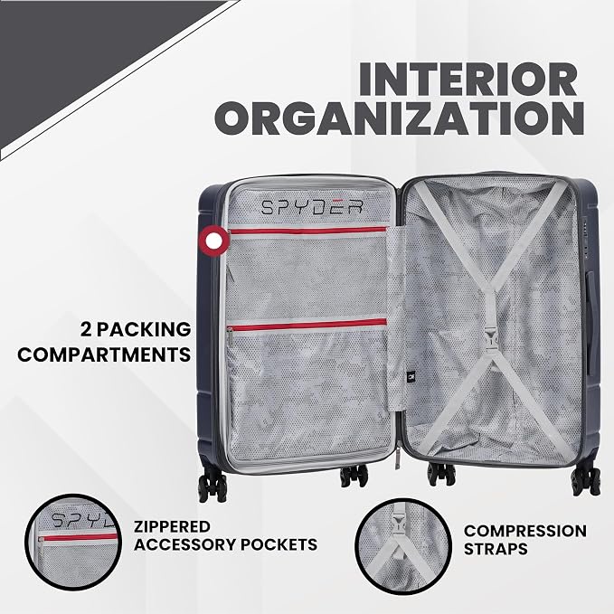 Spyder Carve 25 Inch Medium Expandable Hardside Upright Suitcase, - Image 2