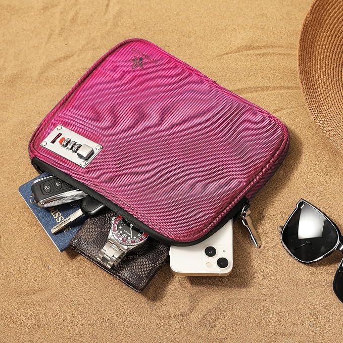 Anti-Theft Locking Beach Bag, 9x7.5-inch Portable Beach Safe - Image 3