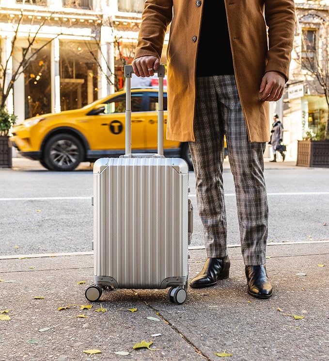 Mvst Luggage Premium All Aluminum Magnesium Carry On 20'' Lightweight Metal - Image 2