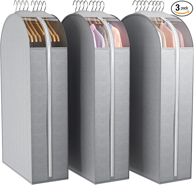 10" Gusseted Garment Bags for Hanging Clothes by Liuoud