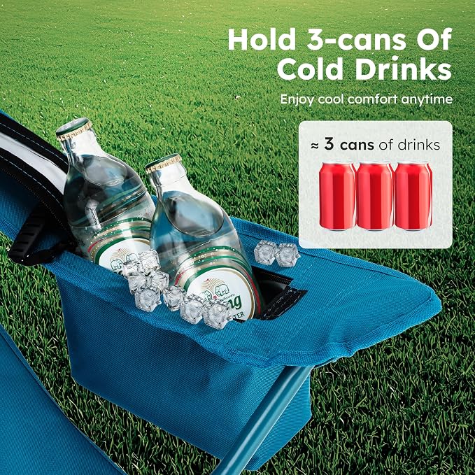 ALPHA CAMP Camping Chair 2 Pack Portable Chair - Image 5