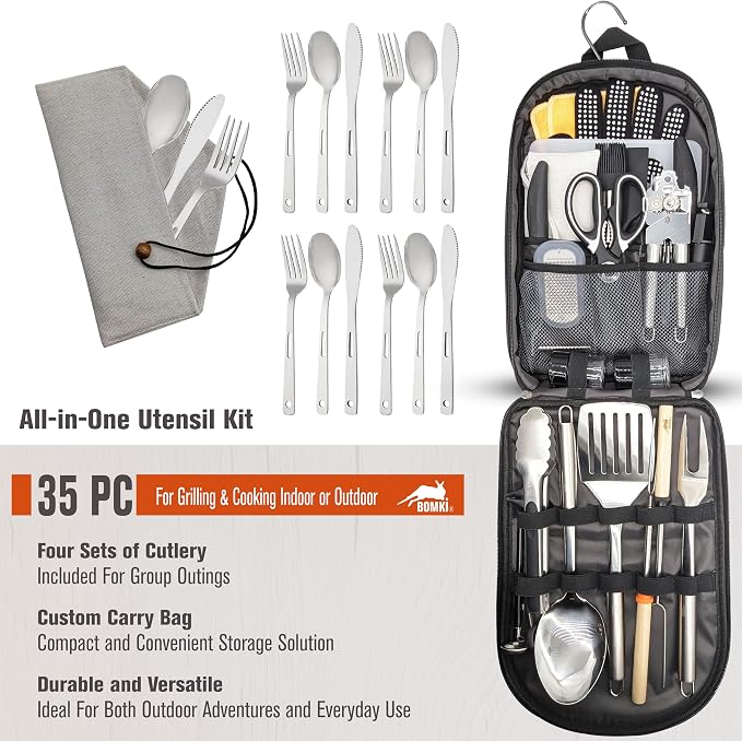 BOMKI Grilling & Camping Cooking Utensils - Image 2