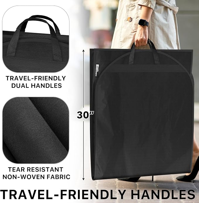 Simple Houseware 60-Inch Travel Garment Bag, 3 Pack - Image 5