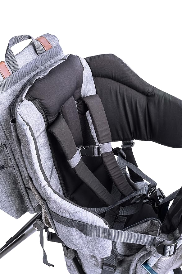 ClevrPlus Urban Explorer Child Carrier Hiking Baby Backpack, Heather Gray - Image 6