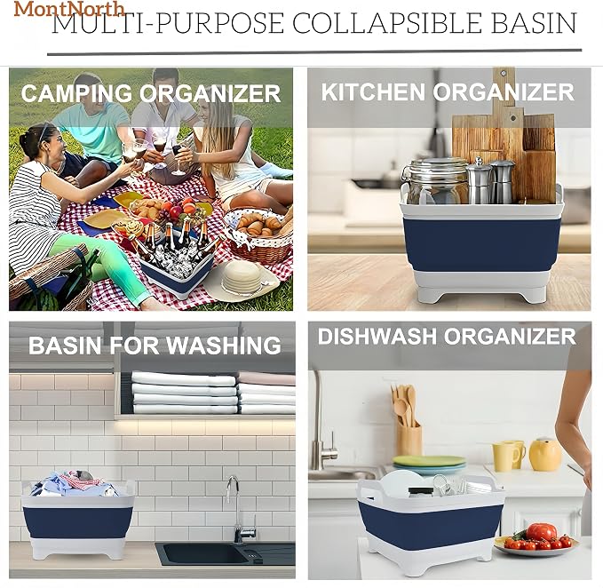 Collapsible Wash Basin 9L, Foldable Dish Tub - Image 8