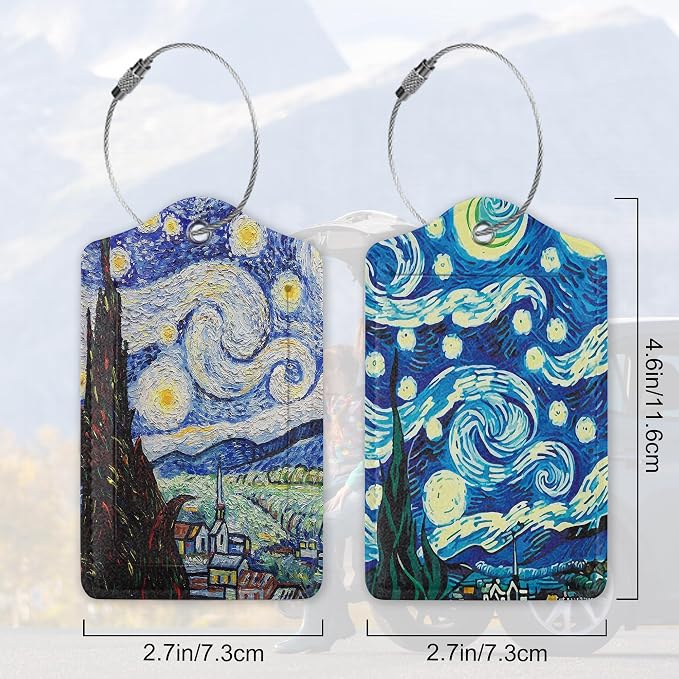 Set of 2 Starry Night Luggage Tags - Image 2