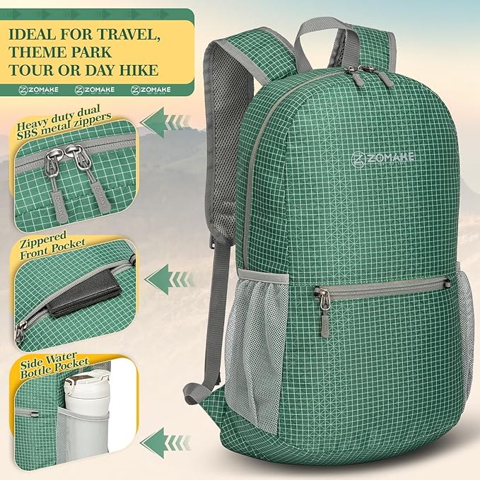 ZOMAKE Ultra Lightweight Hiking Backpack 20L - Image 4
