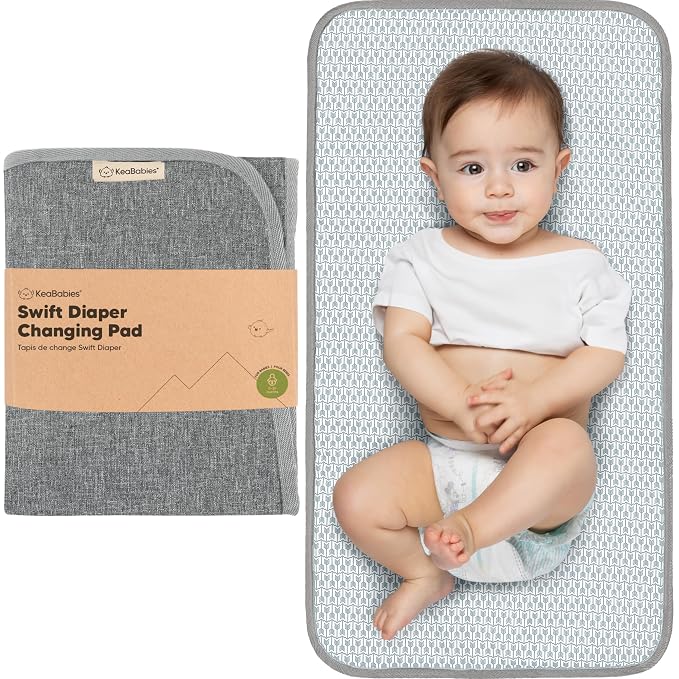 KeaBabies Portable Diaper Changing Pad, Easy Wipe Clean by KeaBabies
