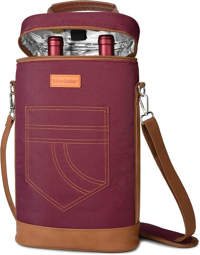 Tirrinia 2 Bottle Wine Gift Tote Carrier by Tirrinia