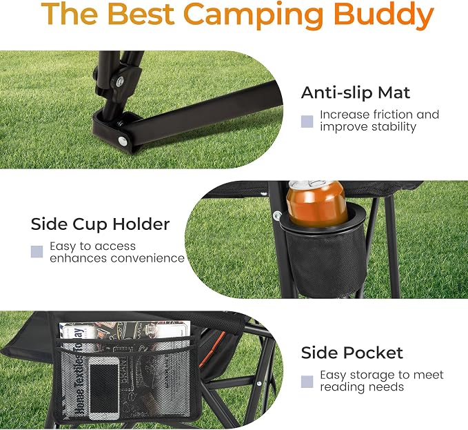 ALPHA CAMP Heavy Duty High Back Camping Chairs - Image 8