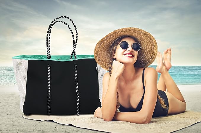 QOGiR Neoprene Multipurpose Beach Bag Tote - Image 2