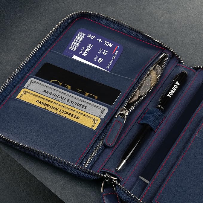 TORRO Travel Wallet – Genuine Leather Travel Organiser - Image 6