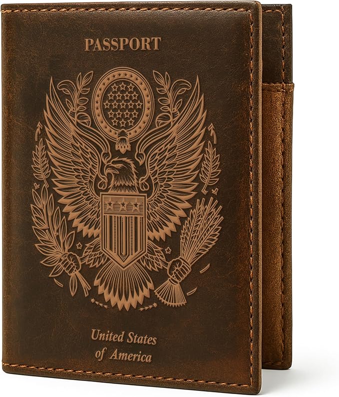 LEATHER VILLAGE Leather Passport Holder Cover – Travel Wallet - Image 6