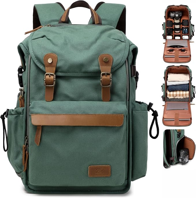 Padwa Lifestyle Green Camera Backpack by PadwaLifestyleCameraStrap